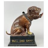 Cast Iron Bulldog Bank Reproduction
