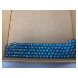 100 Reflective Blue Glass Marbles