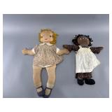 Pair of Cloth Dolls, 24" & 18"