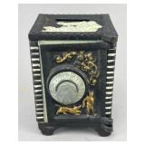 Cast Iron Mechanical Bank Safe 4"