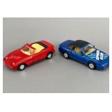 Diecast Red & Blue Convertible Cars