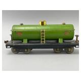 Lionel O Gauge Oil Car, Green, Metal Construction