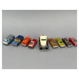 9 Yatming Die-Cast Vehicles, Made in Hong Kong