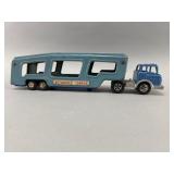 Vintage Blue Automobile Carrier Truck
