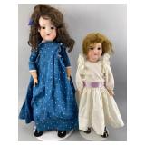 Pair of Antique Armand Marseille Dolls, Bisque Hea