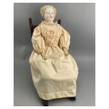 Bisque Head Doll With Cloth Body, Possibly German