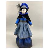 Porcelain Shoulder-Head Doll in Victorian Dress