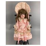 H21 German Composite Jointed Lady Doll, Vintage