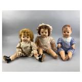 Group of Three Vintage Composite Dolls, Period