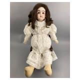 Cloth-Bodied Doll With Floral Dress