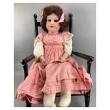 Antique Bisque Head Doll, Marked 'A 12 M'