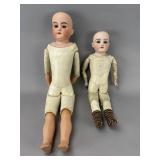 Majestic #28 Bisque Head Doll Pair, German Origin