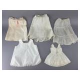 Doll-Sized Fabric Clothing Lot With Lace