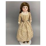Porcelain Head Doll, 1891 A.M. 9 DEP, 14 Inches