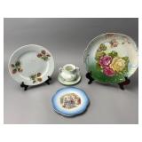 Group of Ceramic Plates and Creamer
