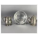Pewter & Silverplate Serving Pieces Set
