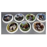 Simon Mendez Boxer Dog Plates, Set of 7