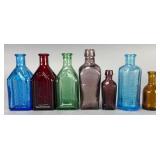 Wheaton N.J. Colored Glass Bottles, Made in Taiwan