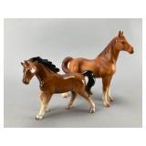 Ceramic Horse Figurines, Pair