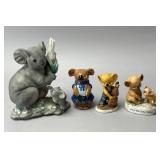 F.N. Kistner Co. Ceramic Koala and Bear Figurines