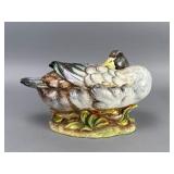 Ceramic Duck Figure with Colorful Glaze
