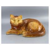 Glossy Brown Cat Sculpture