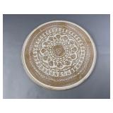 Decorative Ceramic Wall Plate Floral Relief