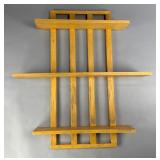 Wooden Wall Shelf with Vertical Slats