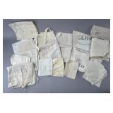 Assorted Cotton Fabric Sacks with Text