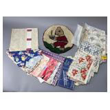 Vintage Wrapping Paper and Needlepoint Hotpad