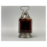 Decorative Metal Lantern With Colored Glass Panels