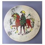 Decorative Drum Painted Horse and Rider