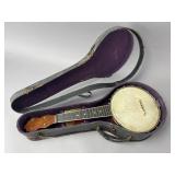 Vintage Wooden Ukulele with Case