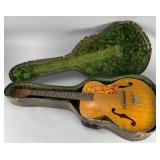 Wooden Archtop Acoustic Guitar With Hard Case