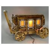 CIRCLE H MFG Wooden Stage Coach Lamp