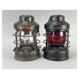 Embury No. 25 Luck-E-Lite Lanterns, Pair