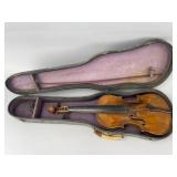 Aged Violin With Case and Bow, Signs of Wear