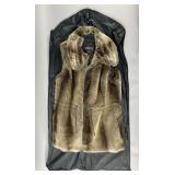 Braefair Hooded Faux Fur Vest Beige