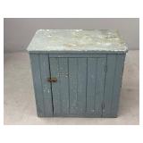 Wooden Cabinet with Gray Paint Finish