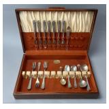 Oneida Silver-Plated Flatware Set in Case