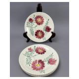 Blue Ridge Hand-Painted Floral Plates