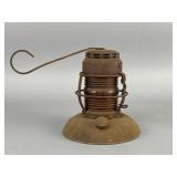 Dietz Nï¿½ 30 Metal Lantern with Red Glass Globe