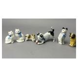 Porcelain Cat Figurines, Assorted Poses