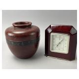 Paul Sebastian Inc. Quartz Clock and Vase Set