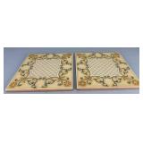 Decorative Ceramic Tiles with Floral Design