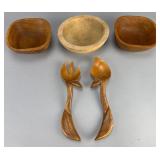 Goodwood Teak Bowls & Utensils Set