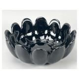 Indiana Glass Black 12-Petal Bowl