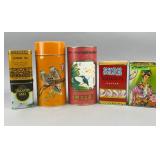 Decorative Metal Tea Tins Collection