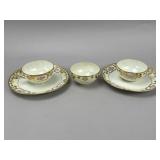 Nippon Hand-Painted Teacups & Bowl Set