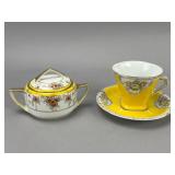 Nippon Porcelain Sugar Bowl and Teacup Set